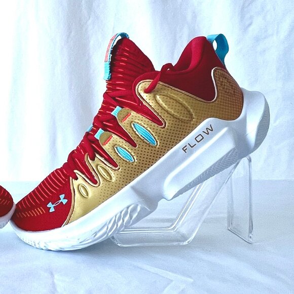 New Under Armour Flow Breakthru 4 ASG Red, Gold & White Sneakers, Size 9! - Picture 15 of 15